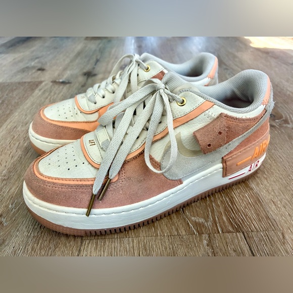 Nike Air Force 1 Shadow 'Sisterhood' Orange White Women’s Shoes Size US8.5 EU40 - Picture 4 of 11